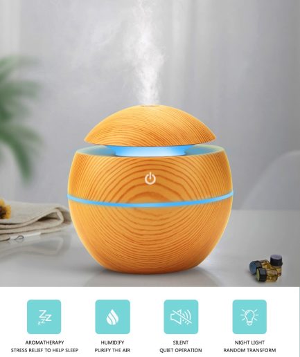 Mini Ultrasone Aromatherapie Diffuser voor Essentiële Oliën